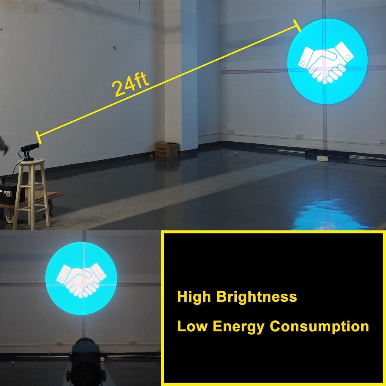 50W LED Logo GOBO Projector DJ Effect Light Including Free Custom Glass GOBO