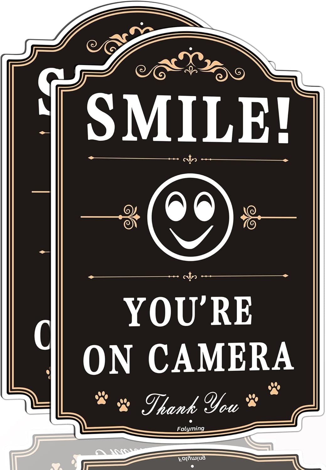 Smile You’re On Camera Signs Video Surveillance Signs 12 x 8 Inches Home Busi…