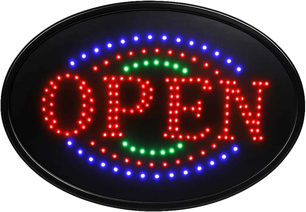 Ultra Bright OPEN LED Sign, Energy Efficient Window Display Light, 19×10 161