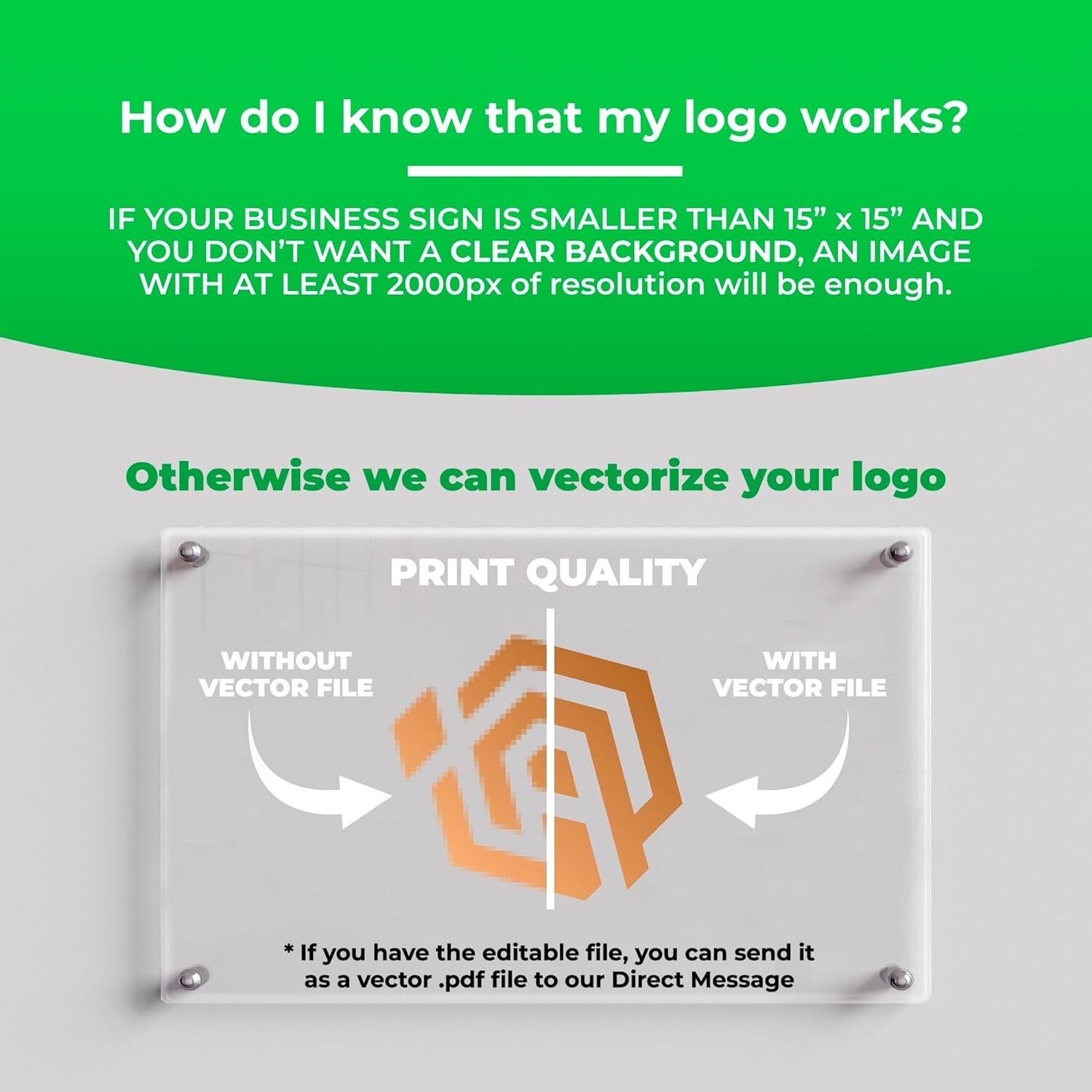 Custom Acrylic Business Logo Sign | Personalized Floating Acrylic Business Sign