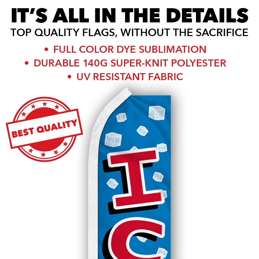 Ice Advertising Swooper Feather Flutter Flag Concessions Drinks