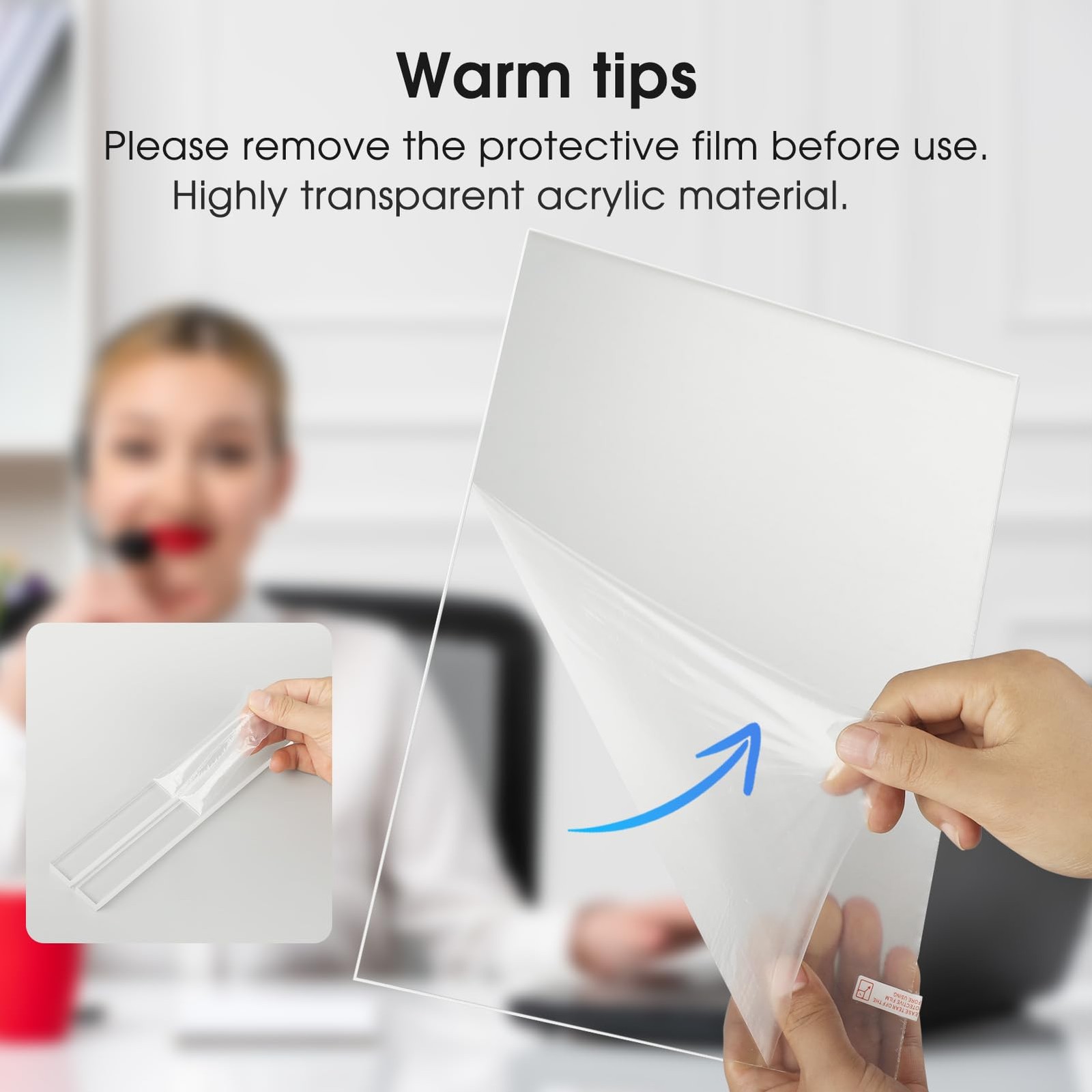 MaxGear Acrylic Sign Holder 8.5 X 11 Inches 1 Pack, Double 8.5”x11”, Clear
