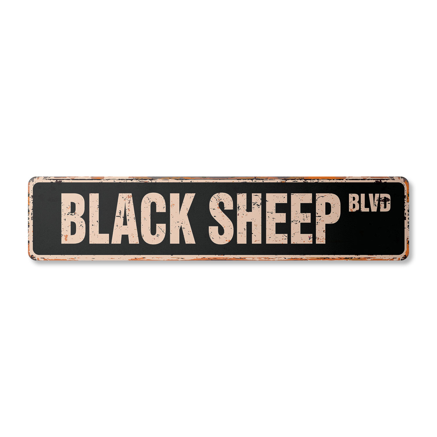 BLACK SHEEP Vintage Street Sign Metal Plastic family hip hop duo funny