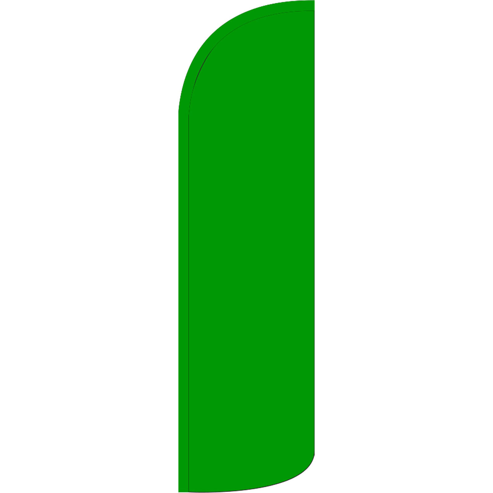 Solid Green 3 ft X 11 1/2 ft Windless Swooper Flag (Flag Only)