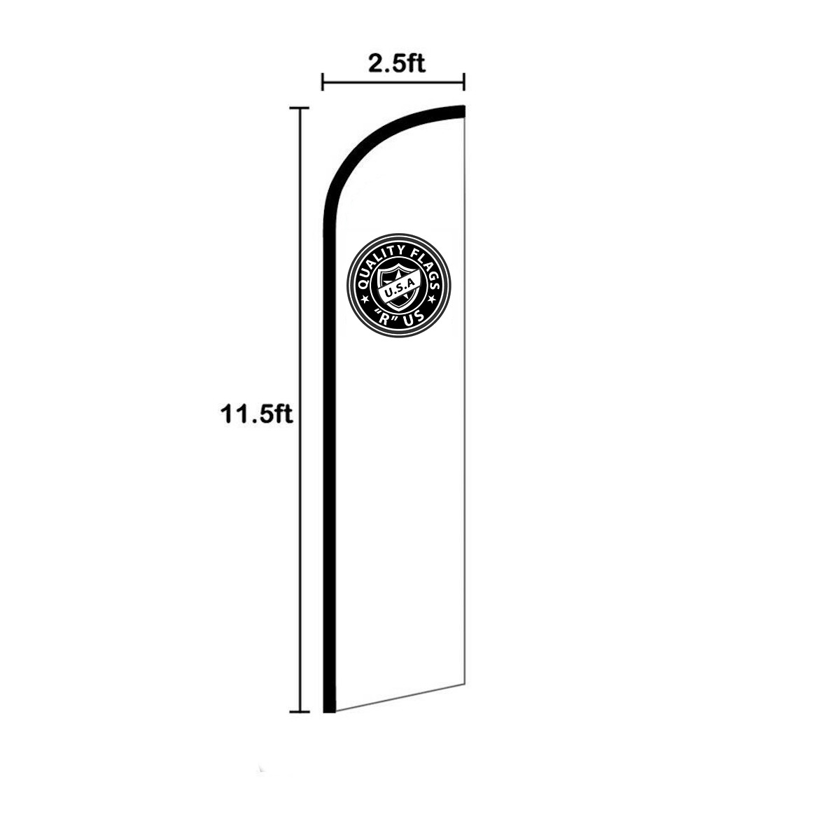 Poutine Windless Banner Swooper Flag Pole Kit Concession Food