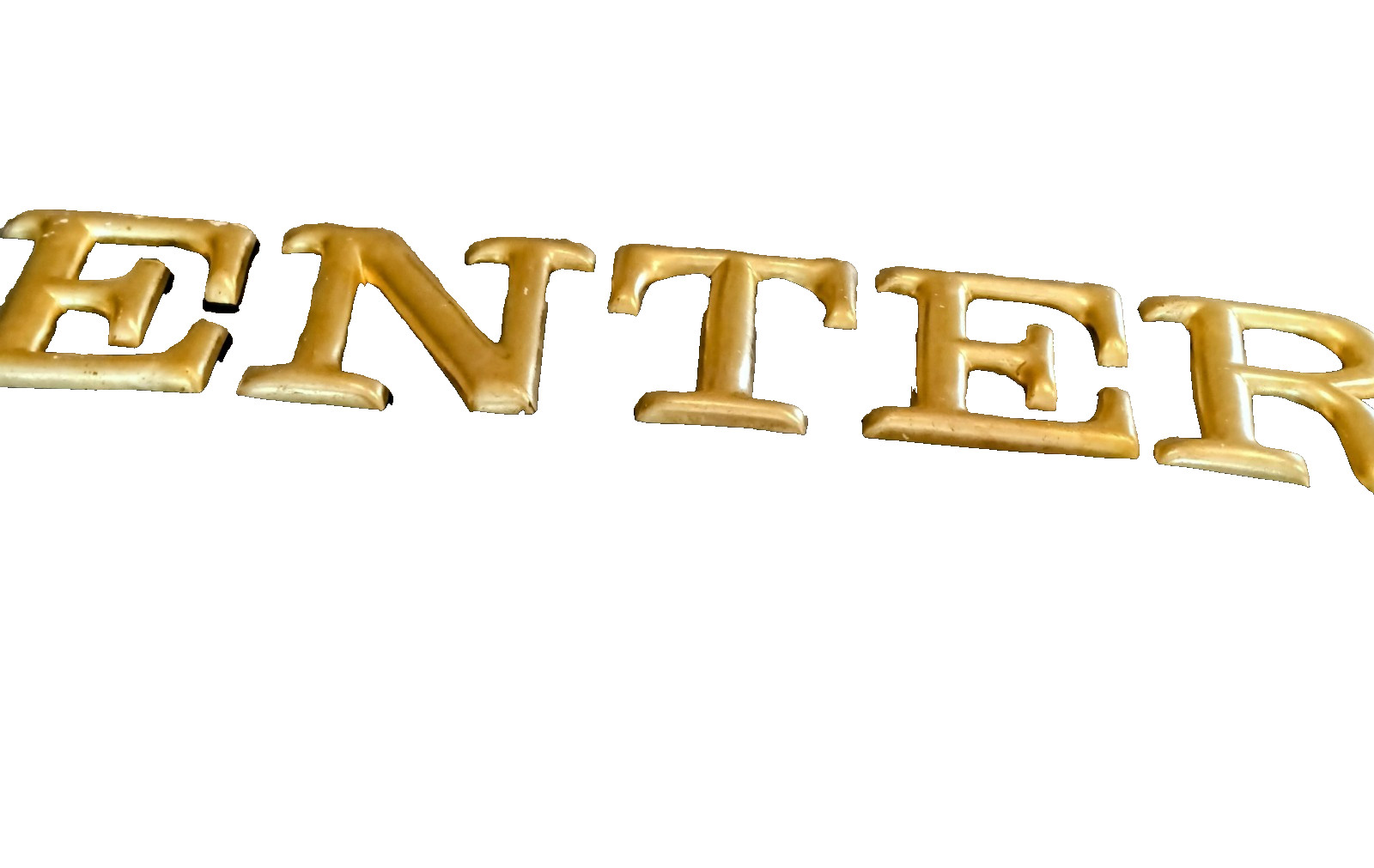 ENTER or RENT Individual Letters Vintage Gold 6″ individual Gold Letters