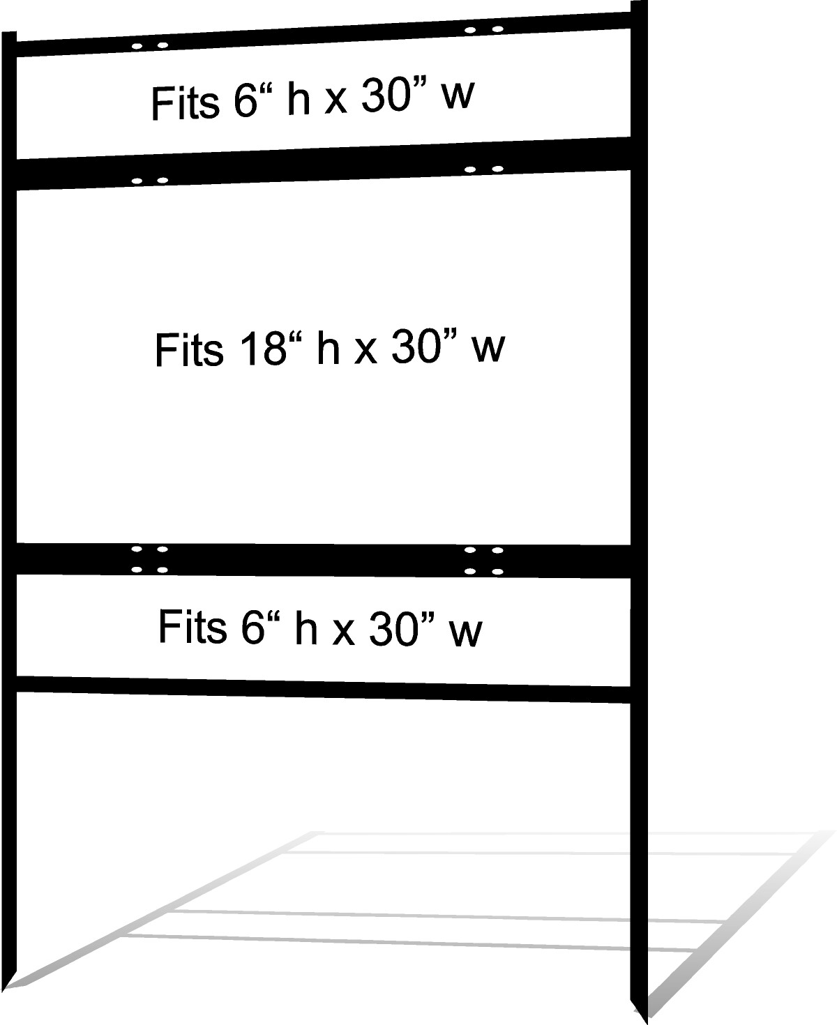 Real Estate Yard Sign Metal Frame, 18 x 30 Slide-In (2) Rider, Black (Pack of 1)