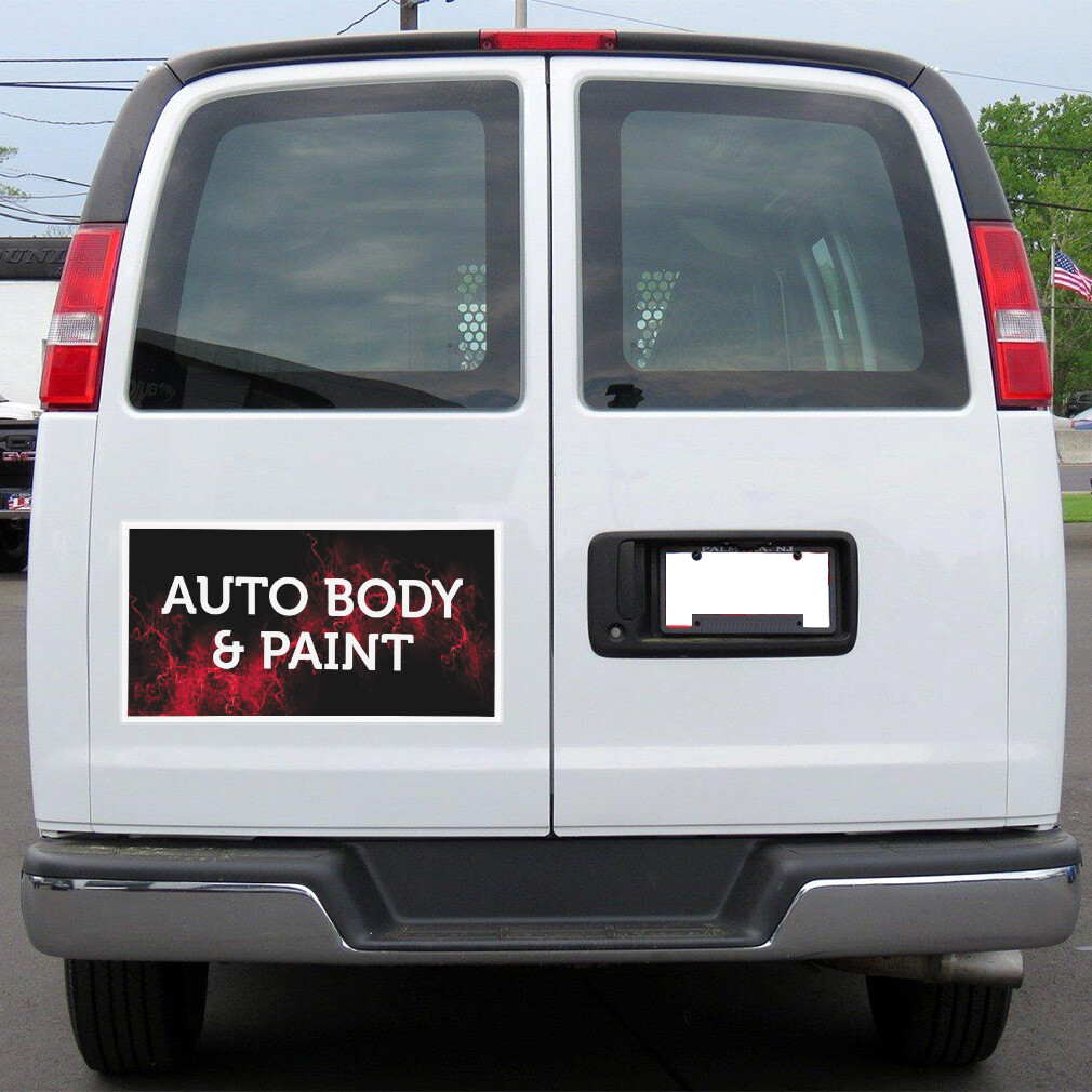 Car Magnet Set of 2 Auto Body & Paint Auto Car Vehicle Industrial Sign
