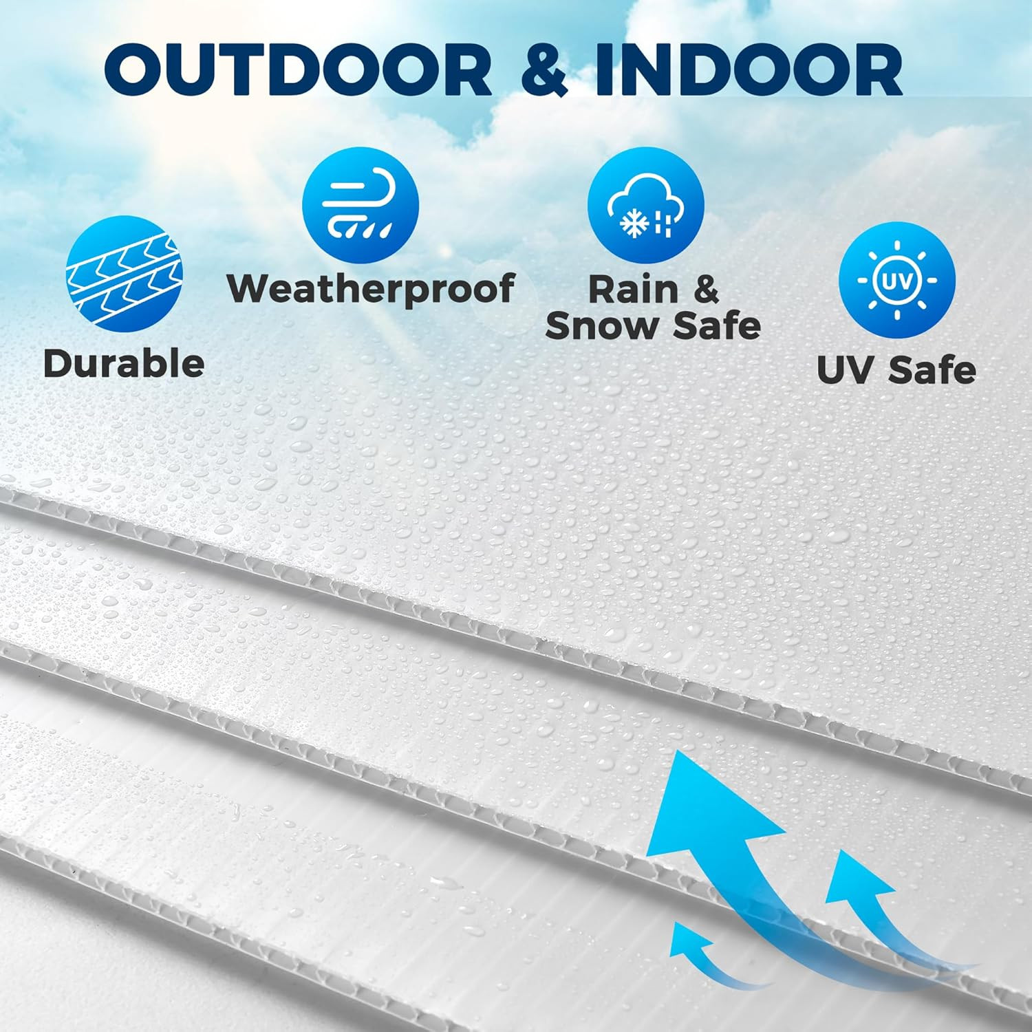 10-Pack Poster Board 24X36 Corrugated Plastic Sheets – 4Mm, Extra Large Waterpro