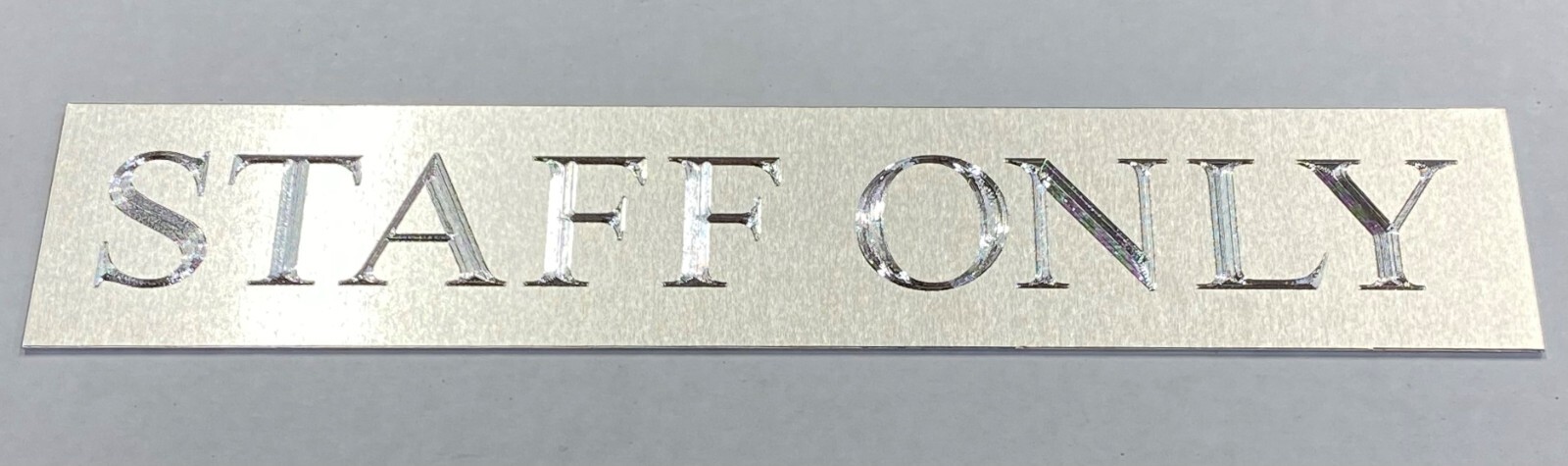 Engraved 10×2 8×2 Custom Name Plate Office Wall Door Desk Metal Sign Plaque