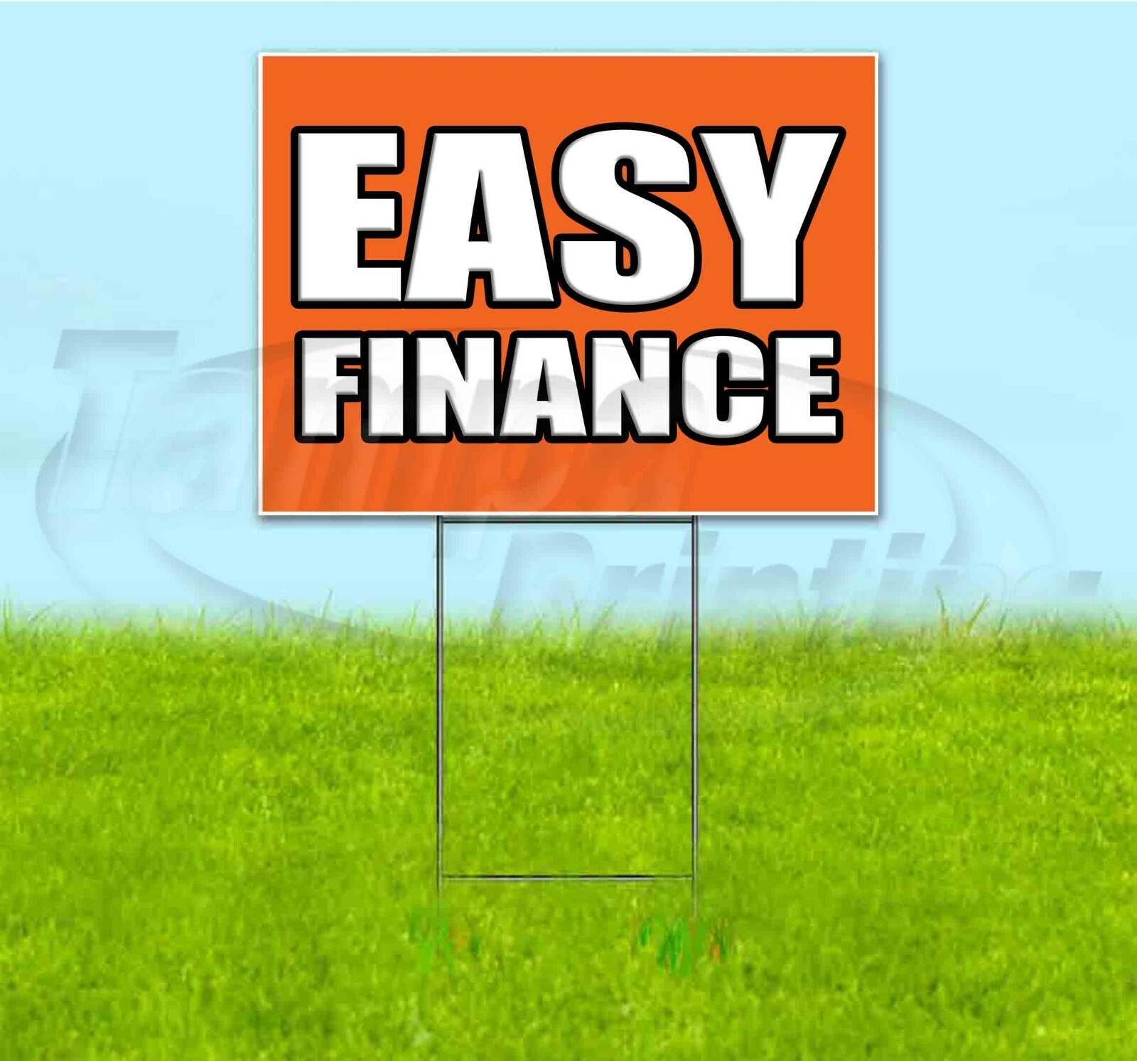 EASY FINANCE 18×24 Yard Sign WITH STAKE Corrugated Bandit BUSINESS DEALERSHIP