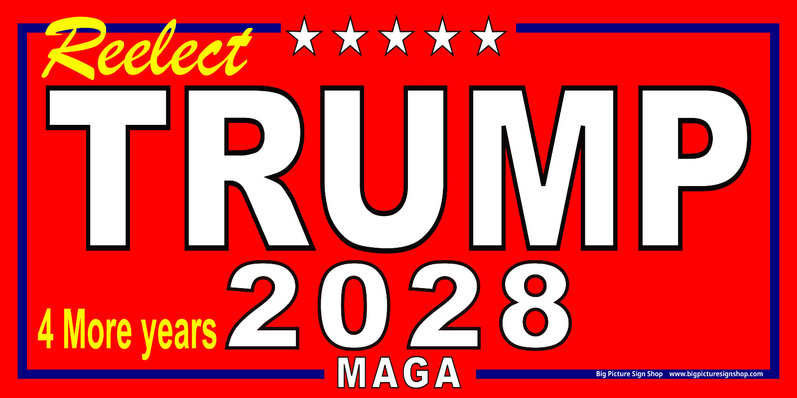Reelect TRUMP 2028 4 More Years -HUGE & LARGE -Red Banners -Reinforced -USA MADE