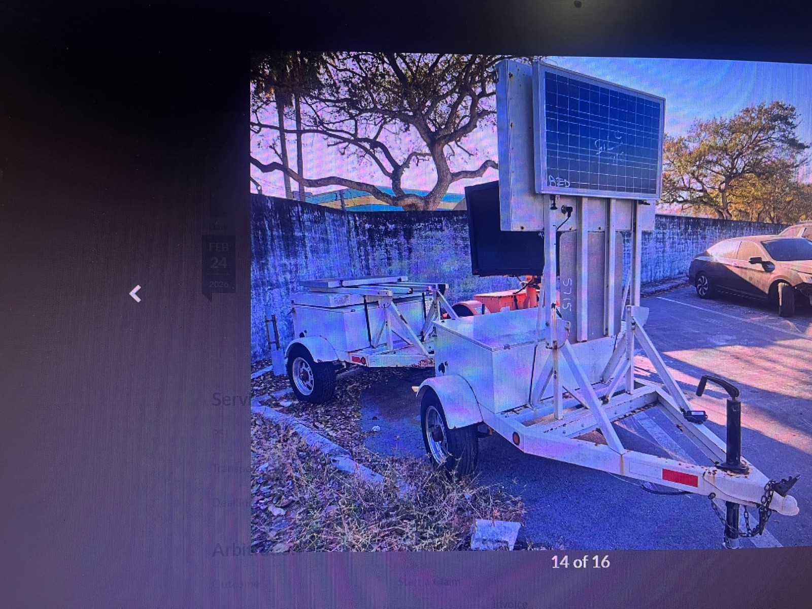 Full Color Programmable LED Sign Board on Trailer – 4′ High x 8′ Wide – USA Made