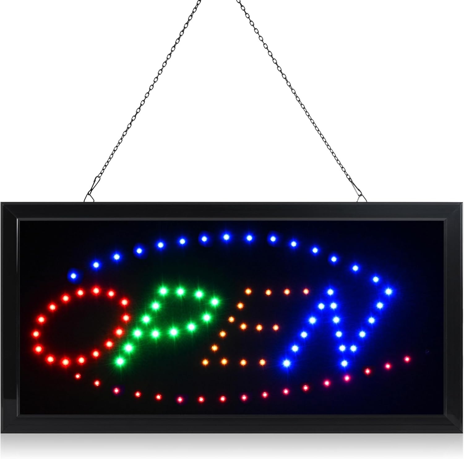Customizable LED Neon Open Sign – High Visibility 19×10 Inches for Business
