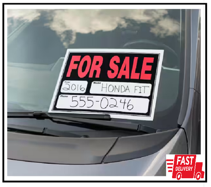 15 In. X 19 In. Plastic Auto for Sale Sign