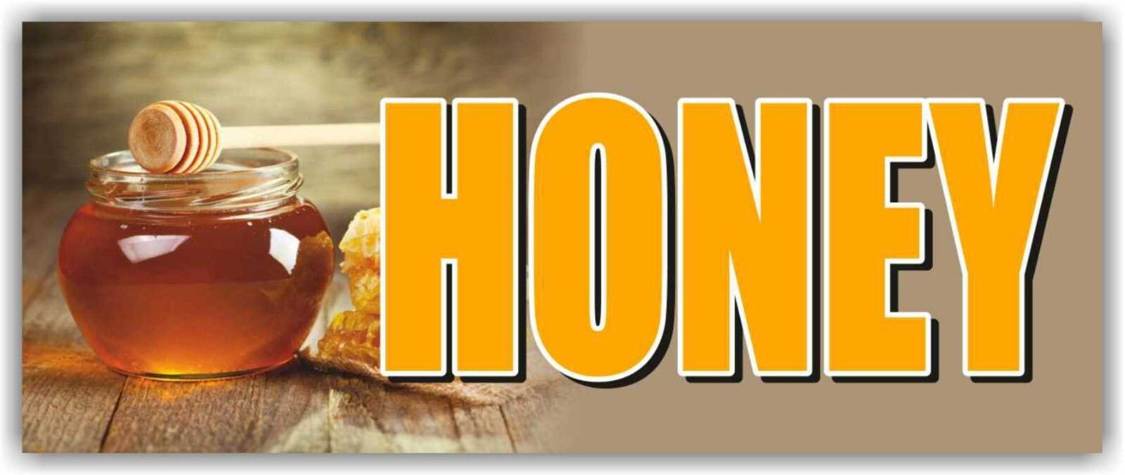 HONEY Advertising Banner Vinyl Mesh Sign local pure raw honeycomb bees homemade