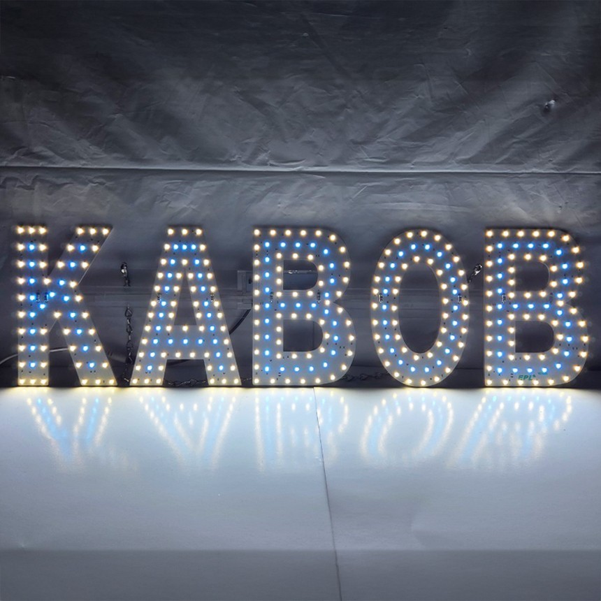 EPL Signs KABOB Blue LED Sign Business 7″x26″ Remote 2G Blinking Mode