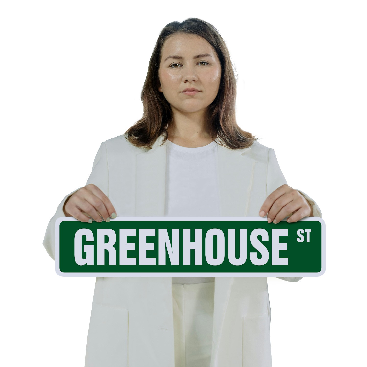 GREENHOUSE Street Sign (2 Pack) flowers plants florist landscape landscaper