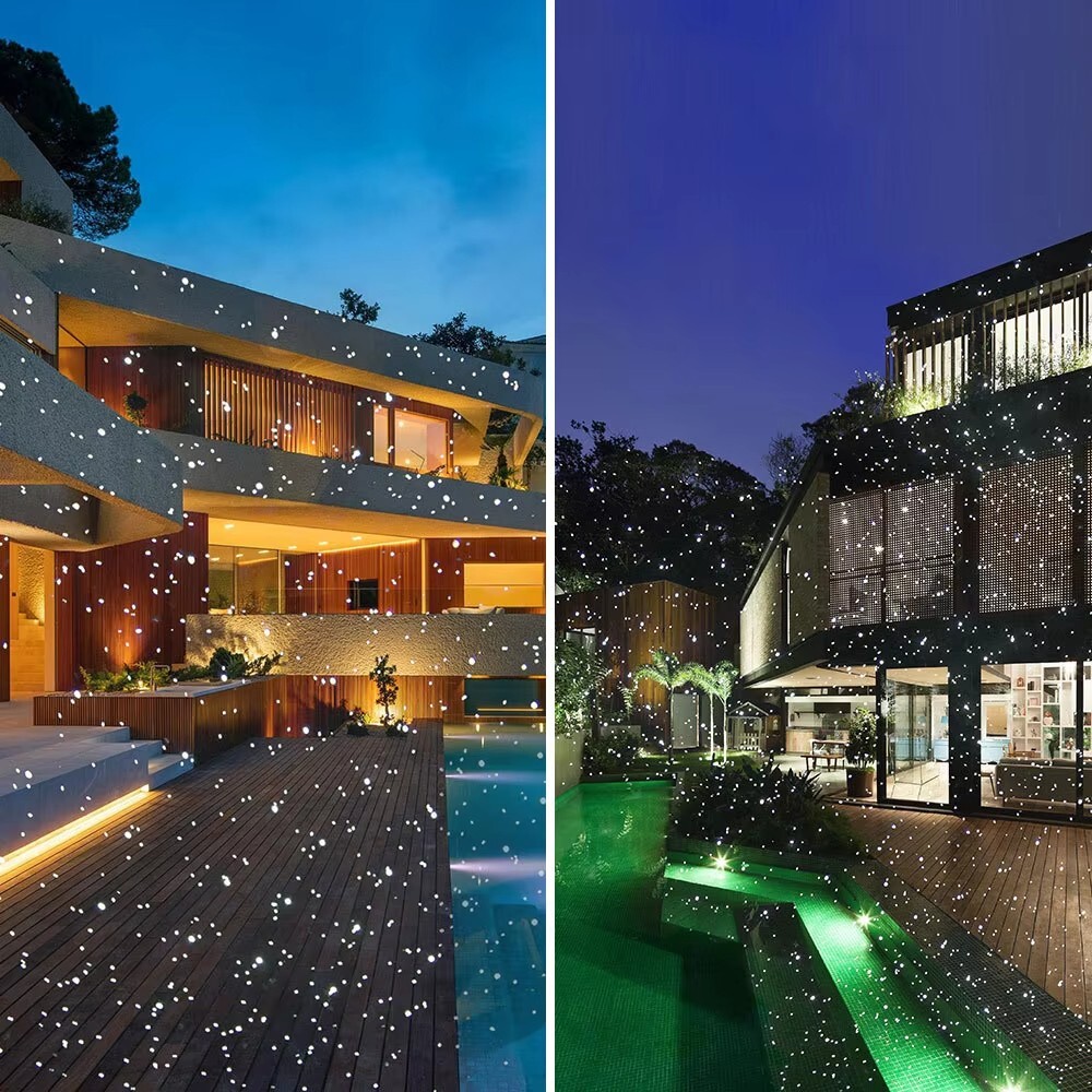 Outdoor White Laser Firefly Lamp Dynamic Projector Lights LED Spotlight 10W-30W