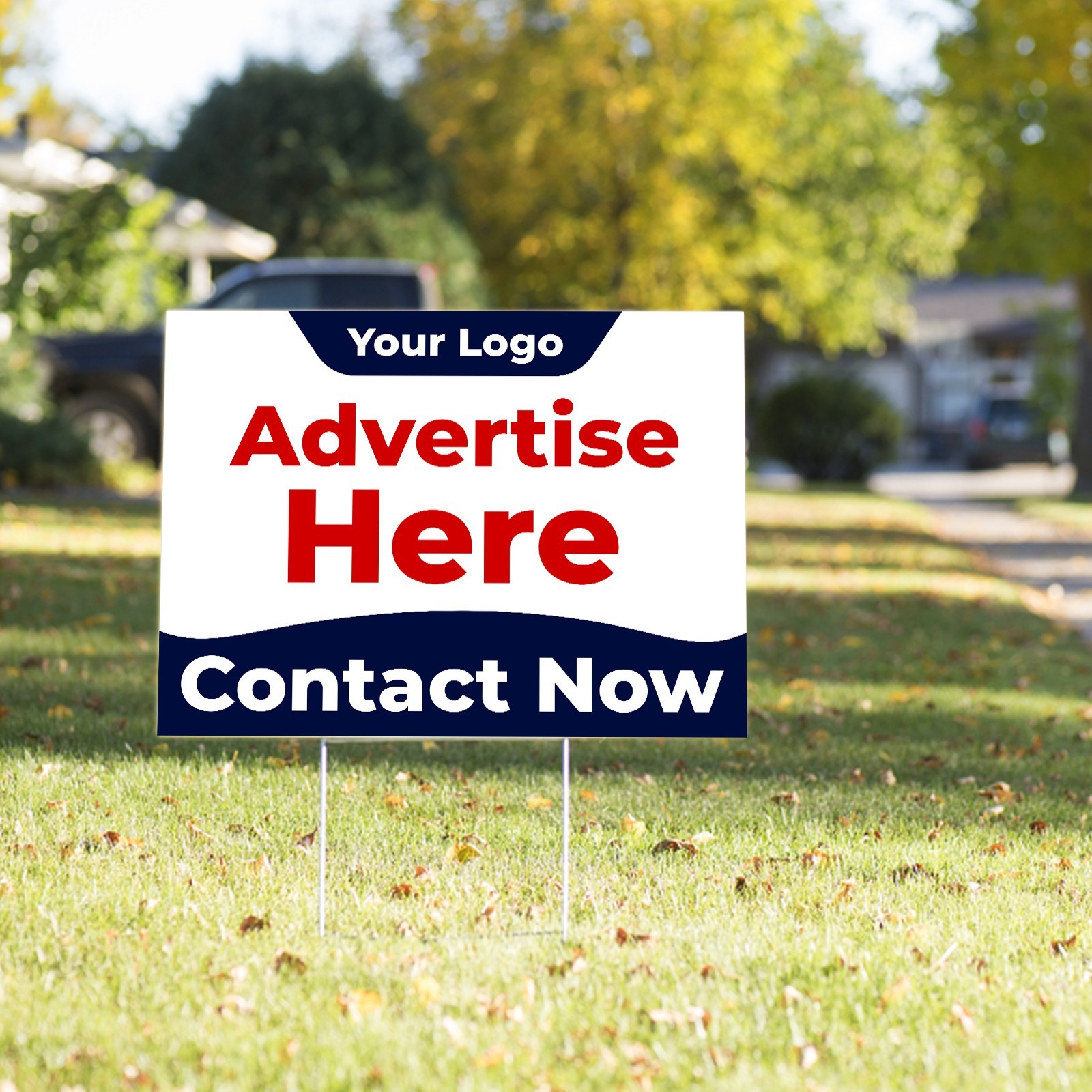 Custom Yard Sign | 24″x18″ | 4mm White Coroplast | H-Stake