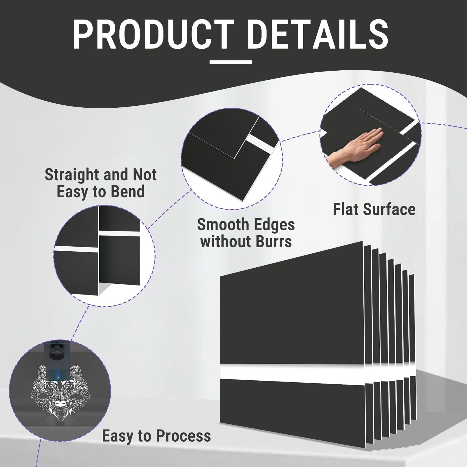 8 Pack Laser Engraving Double Color ABS Plastic Sheet 11.8” x 11.8” 1.3mm T…