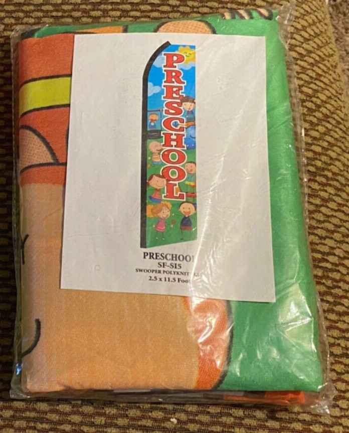 Pre School Swooper Flutter Feather Flag | 2.5ft W x 11.5ft Tall