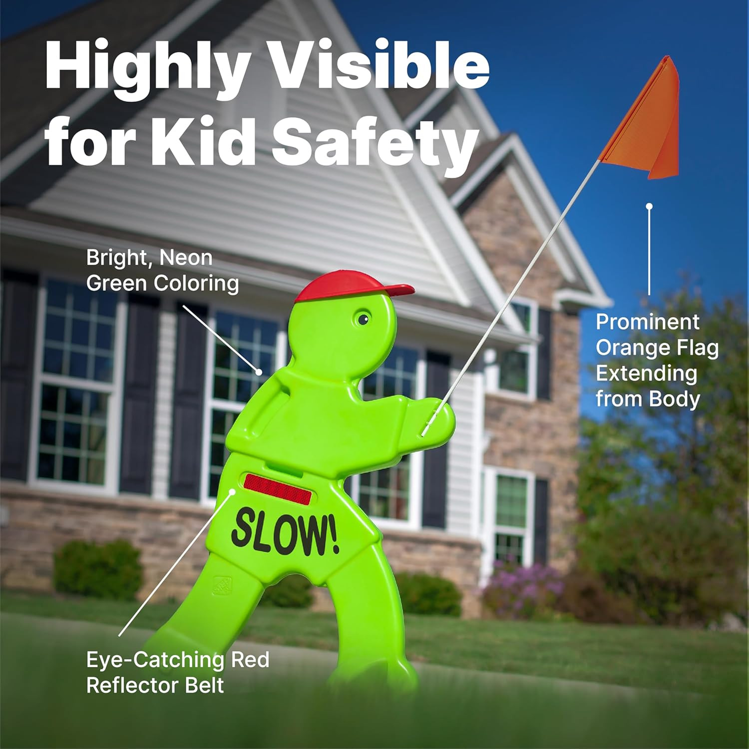 Step2 KidAlert Street Safety Sign 32 Inch Reflective Kids at Play Warning Sign