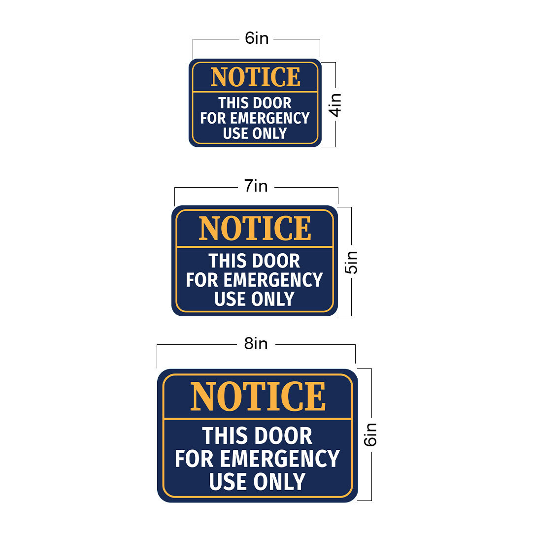 Classic Framed Plus Notice This Door For Emergency Use Only Door or Wall Sign
