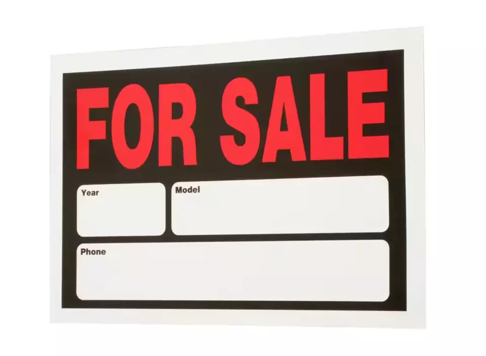 Plastic Auto for Sale Sign – 8 in. x 12 in. Durable, Weatherproof, Easy to Read