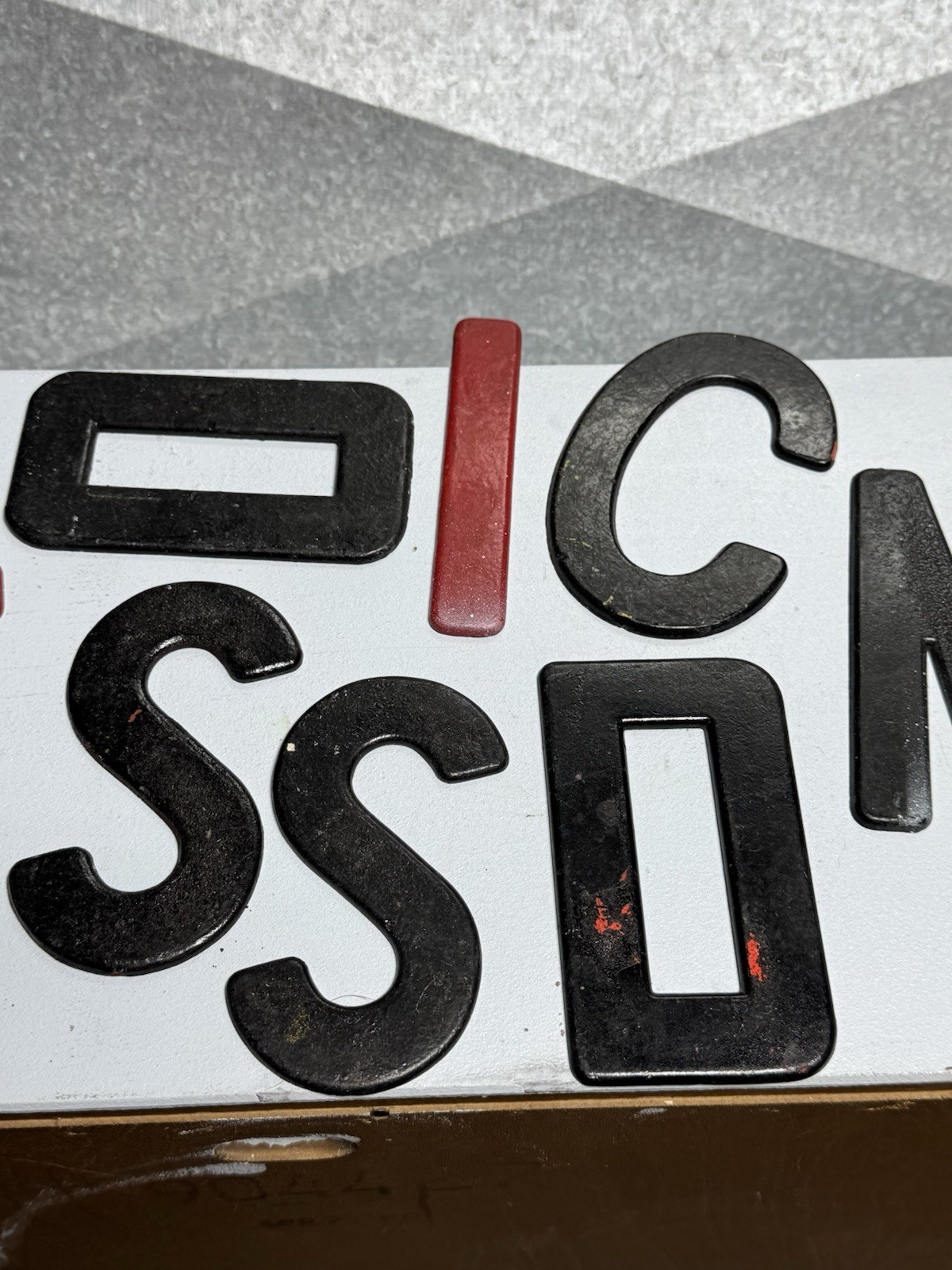 3D Black Plastic Letters & Numbers Set (14pc) for Signs DIY Crafts Personalized