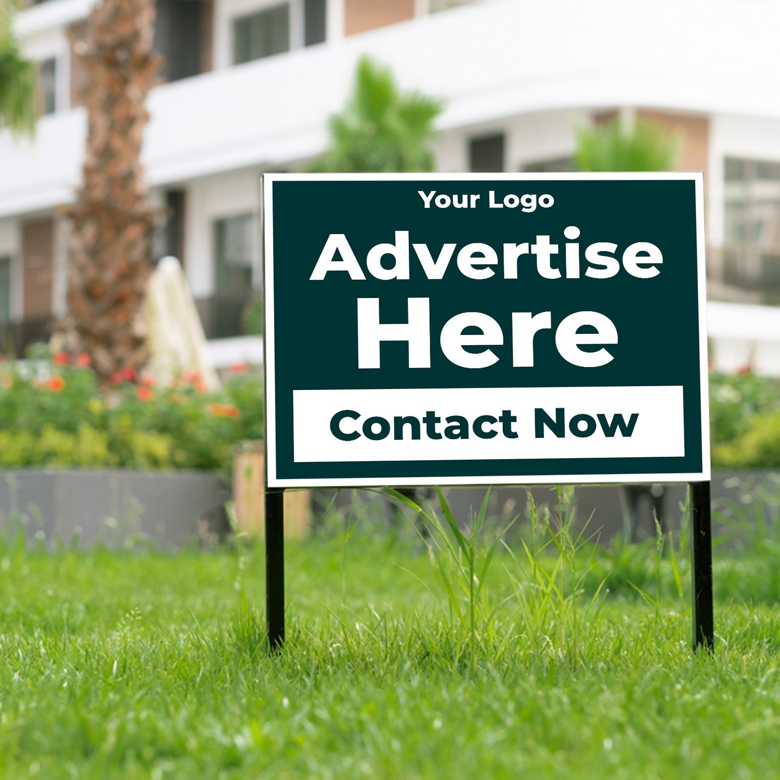 Custom Yard Sign | 24″x18″ | 4mm White Coroplast | H-Stake