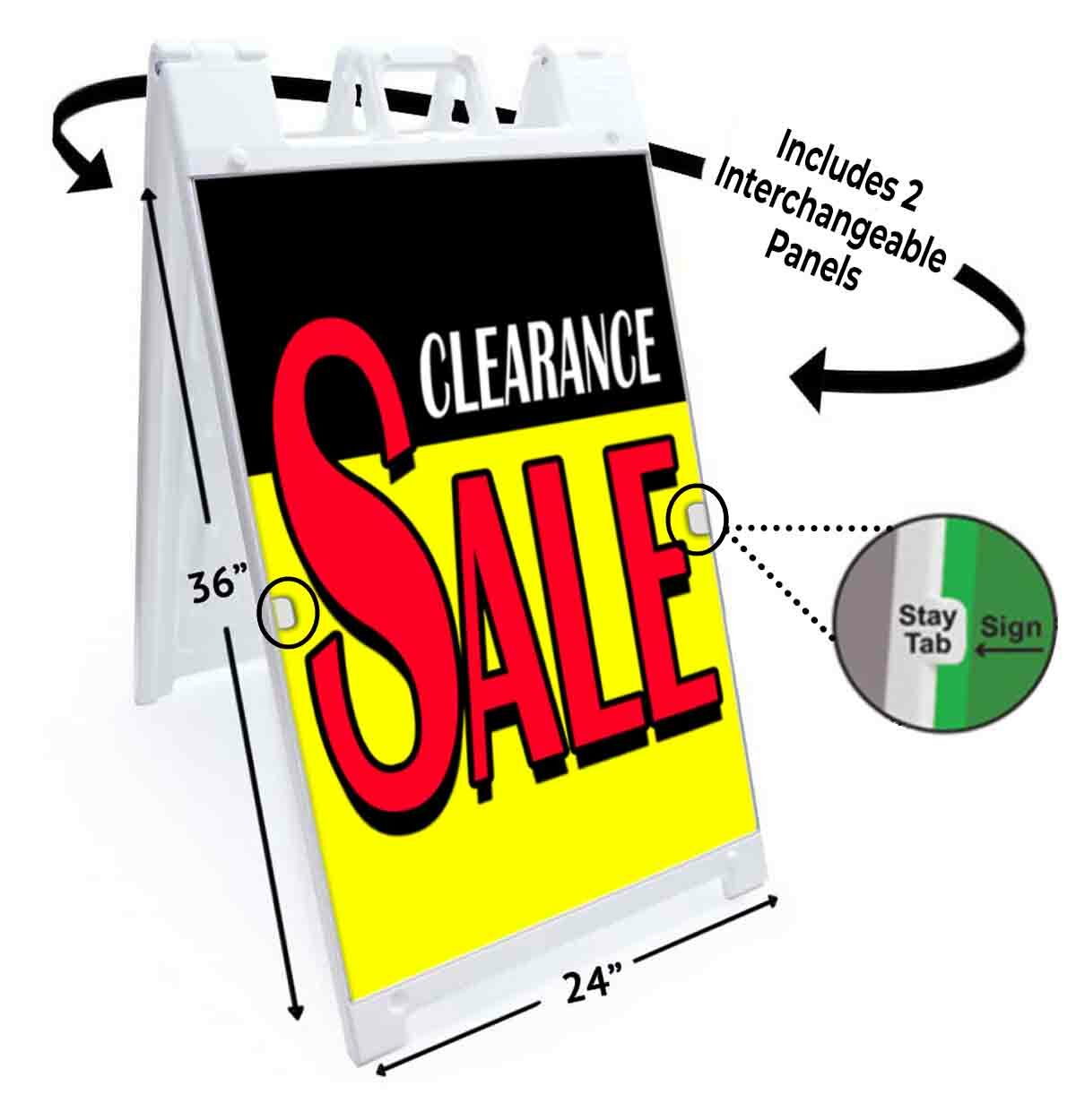 CLEARANCE SALE Signicade 24×36 Aframe Sidewalk Sign Banner Decal