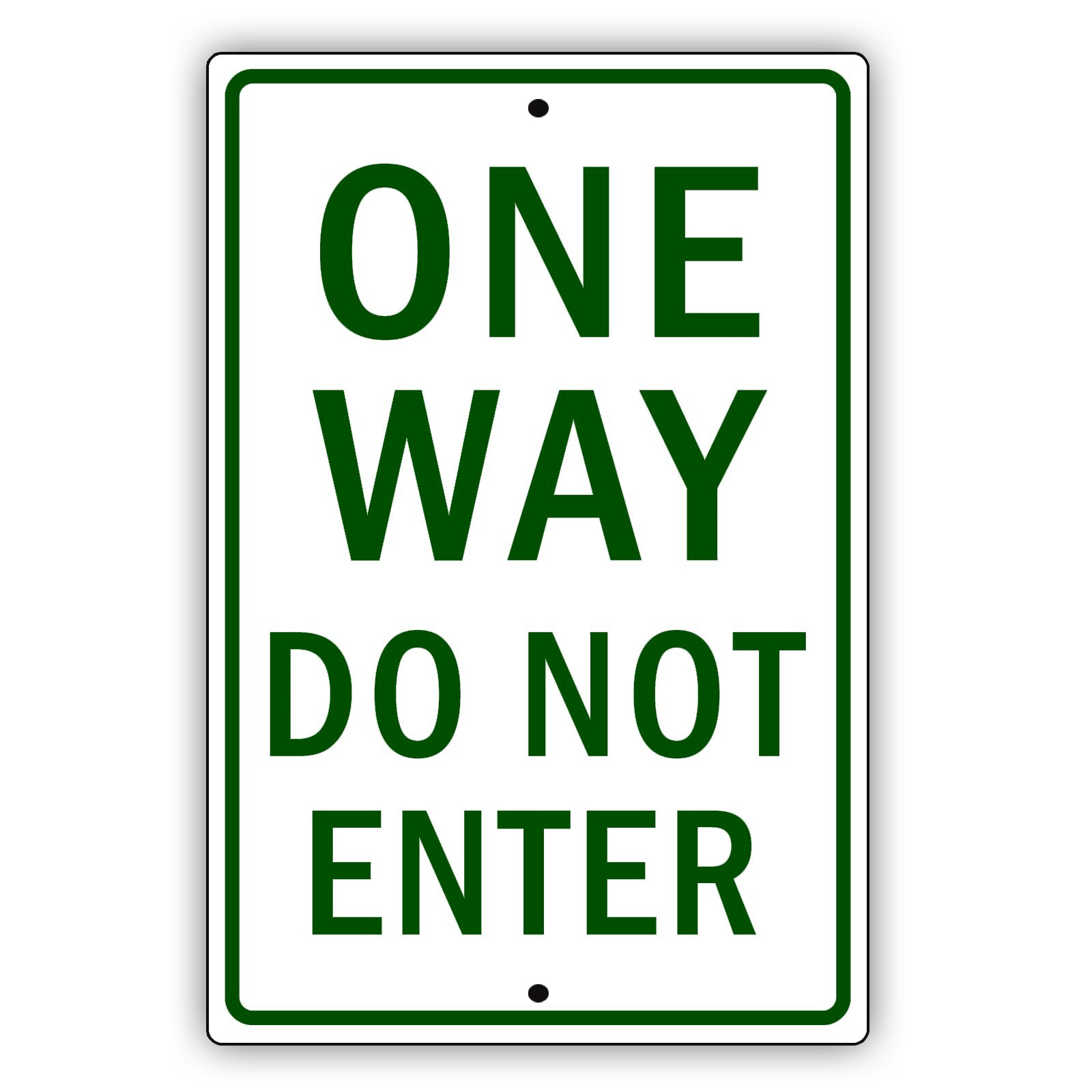 One Way Do Not Enter Street Traffic Aluminum Metal 8×12 Sign