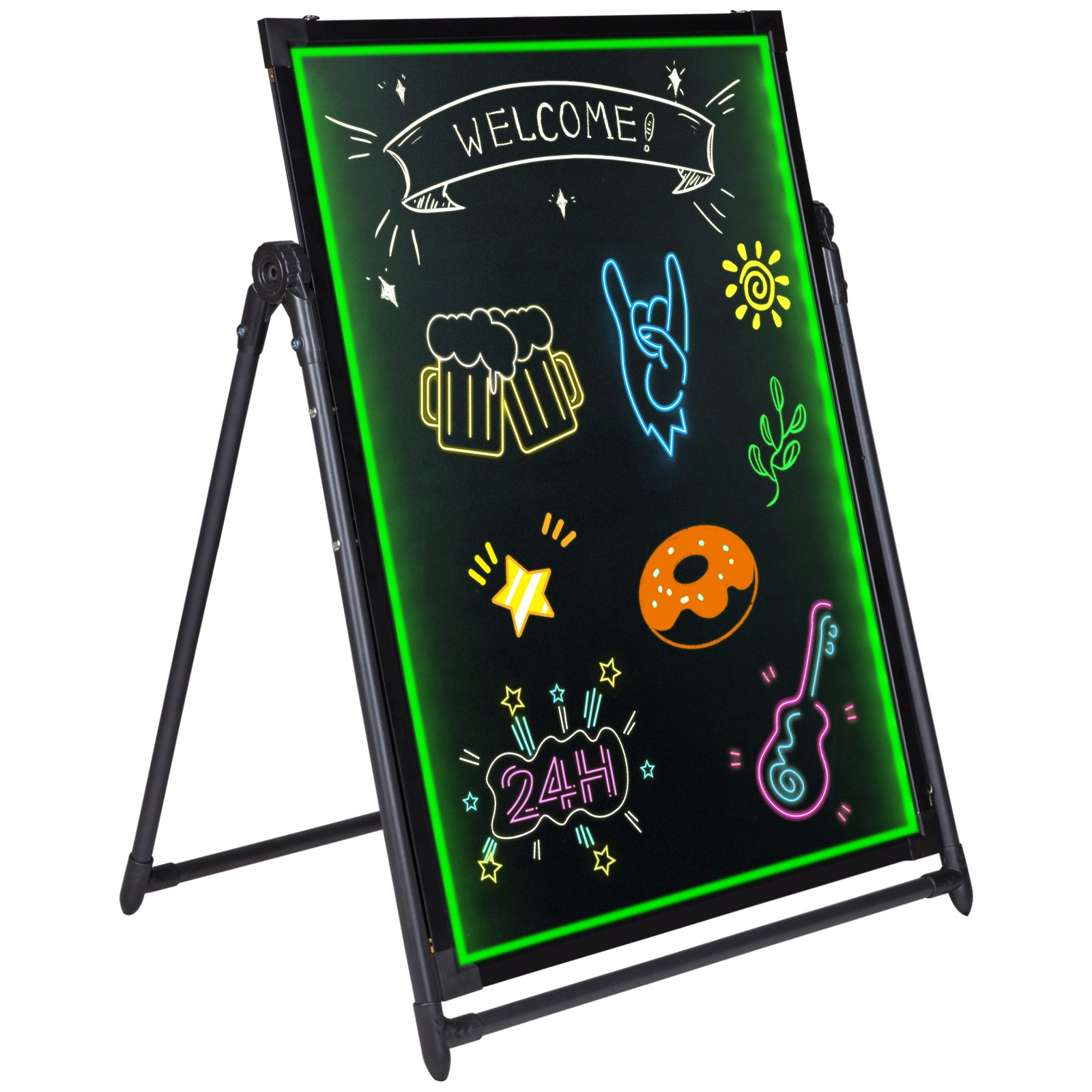Uimoso LED Message Writing Board 32″x24″ Illuminated Erasable Lighted Chalkboard