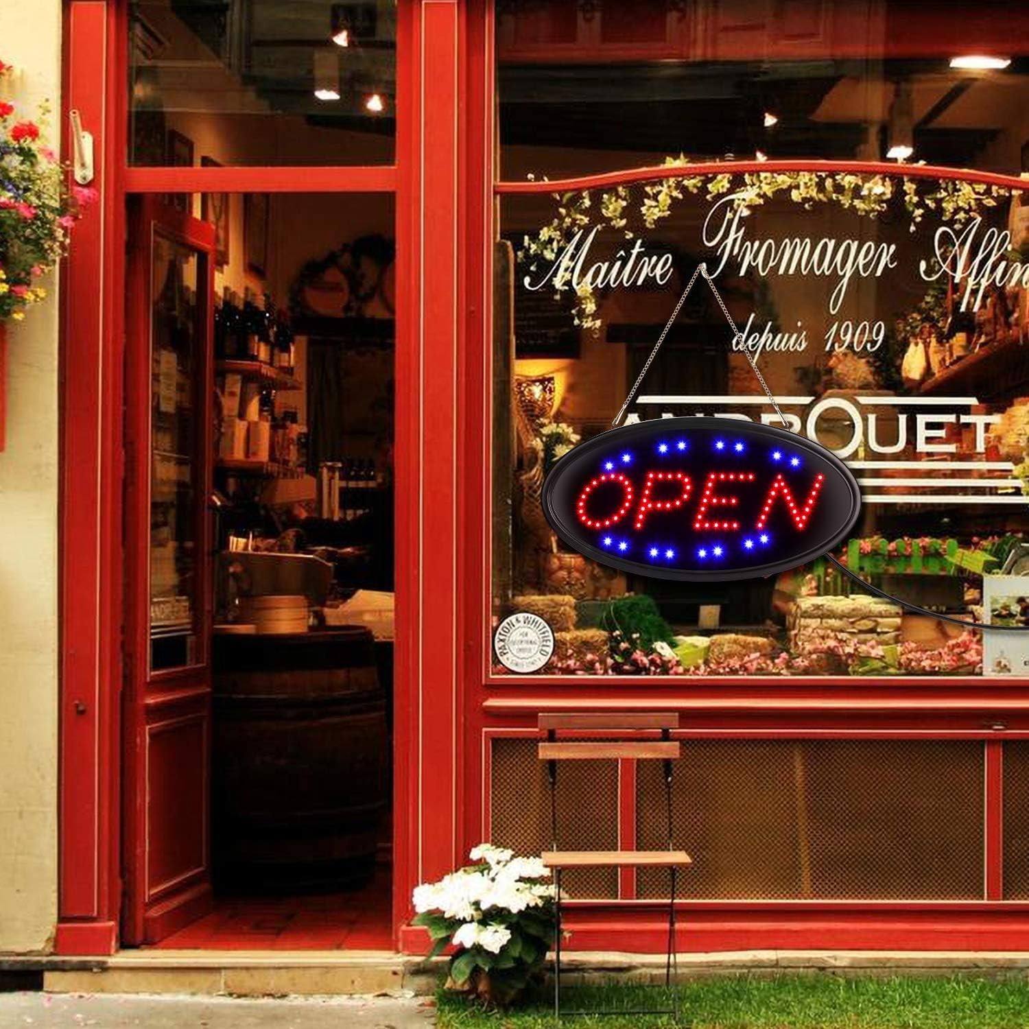 LED Open Sign, 19″x10″, with Remote, Timer & Flash/Steady Modes | Ultra brigh…