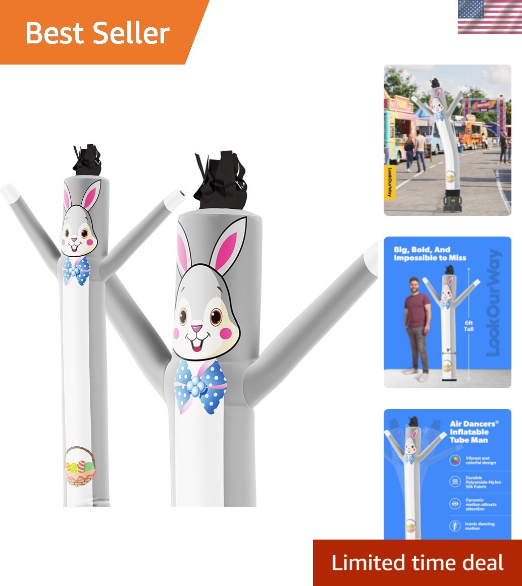 6Ft Air Dancer Inflatable Tube Man, Easter Bunny | Advertising attachment, bl…