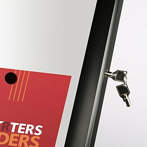 Floor Standing Universal Showboard with Magnet 4x(8.5×11)” Lockable Menu Holder