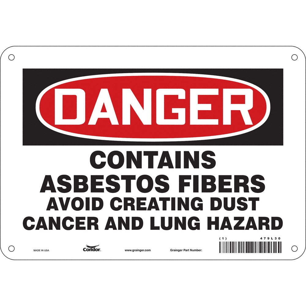 CONDOR 479L30 Safety Sign,7 in x 10 in,Aluminum 479L30