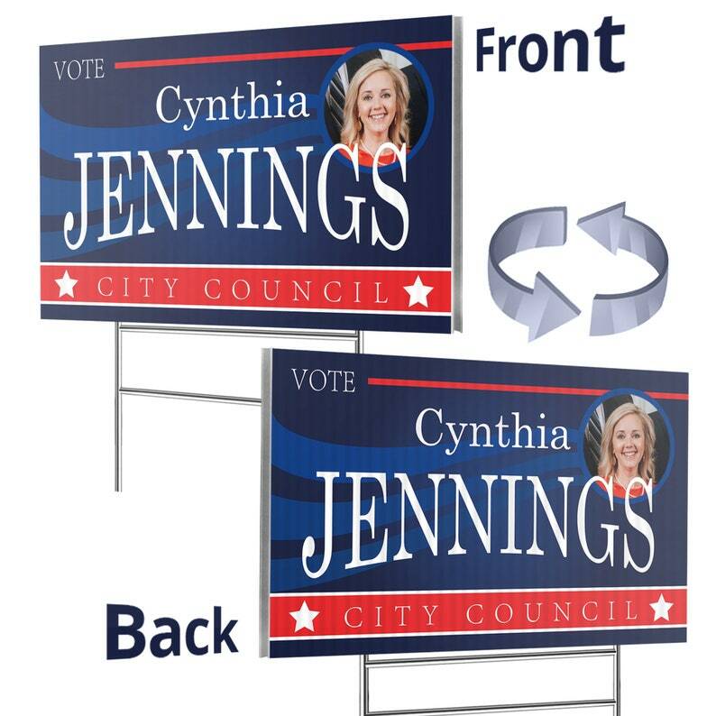 Anley Custom Yard Signs with Stake – Personalized Blank Corrugated Lawn Sign
