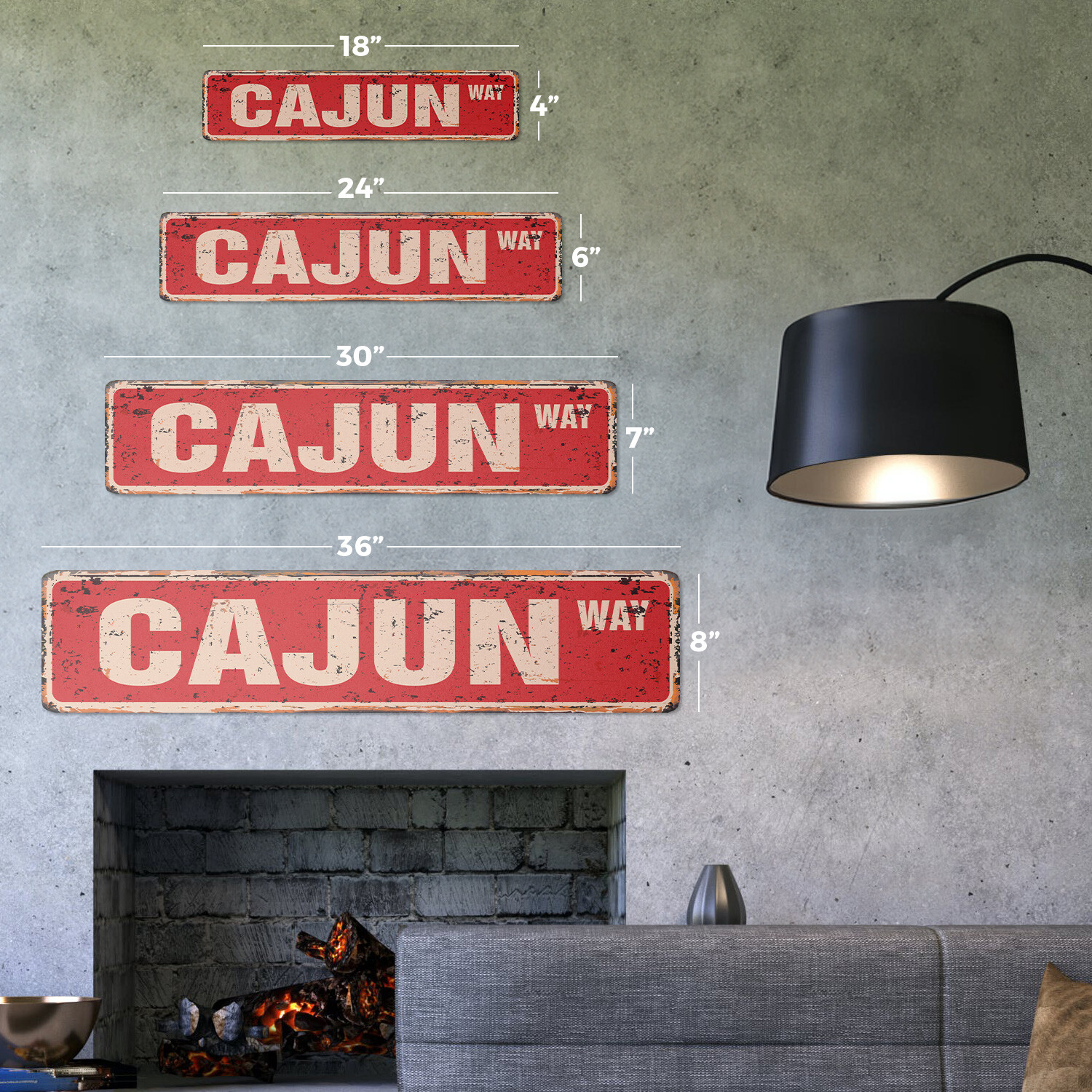 CAJUN Vintage Street Sign Metal Plastic lousiana bayou food southern french