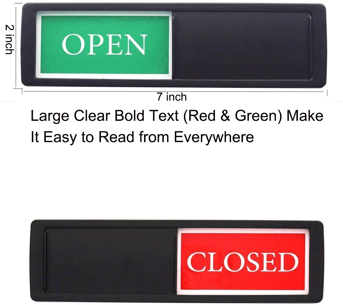 Open Closed Sign for Business Door, Open Signs Privacy Slide Door Sign Indicator
