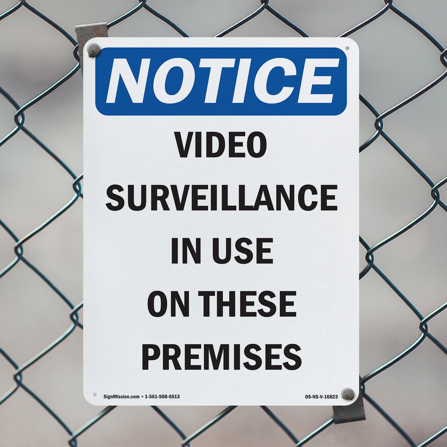 Video Surveillance In Use OSHA Notice Sign Metal Plastic Or Decal – 5 or 10 Pack