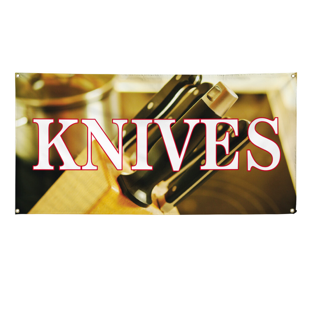 Vinyl Banner Multiple Sizes Knives Outdoor Advertising Printing Business Outdoor