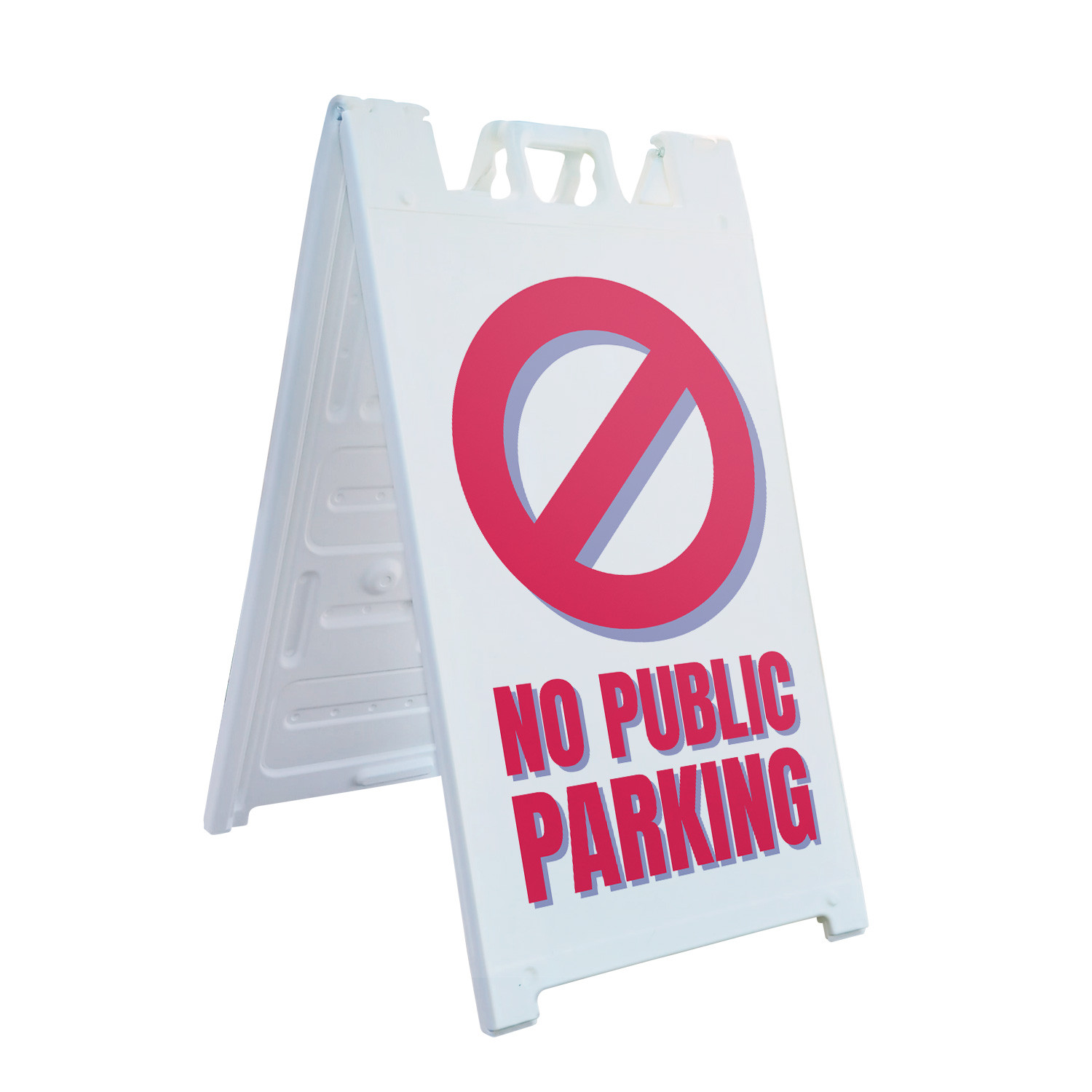 No Public Parking Heavy Duty A-Frame Sidewalk Sign Property Management Clear