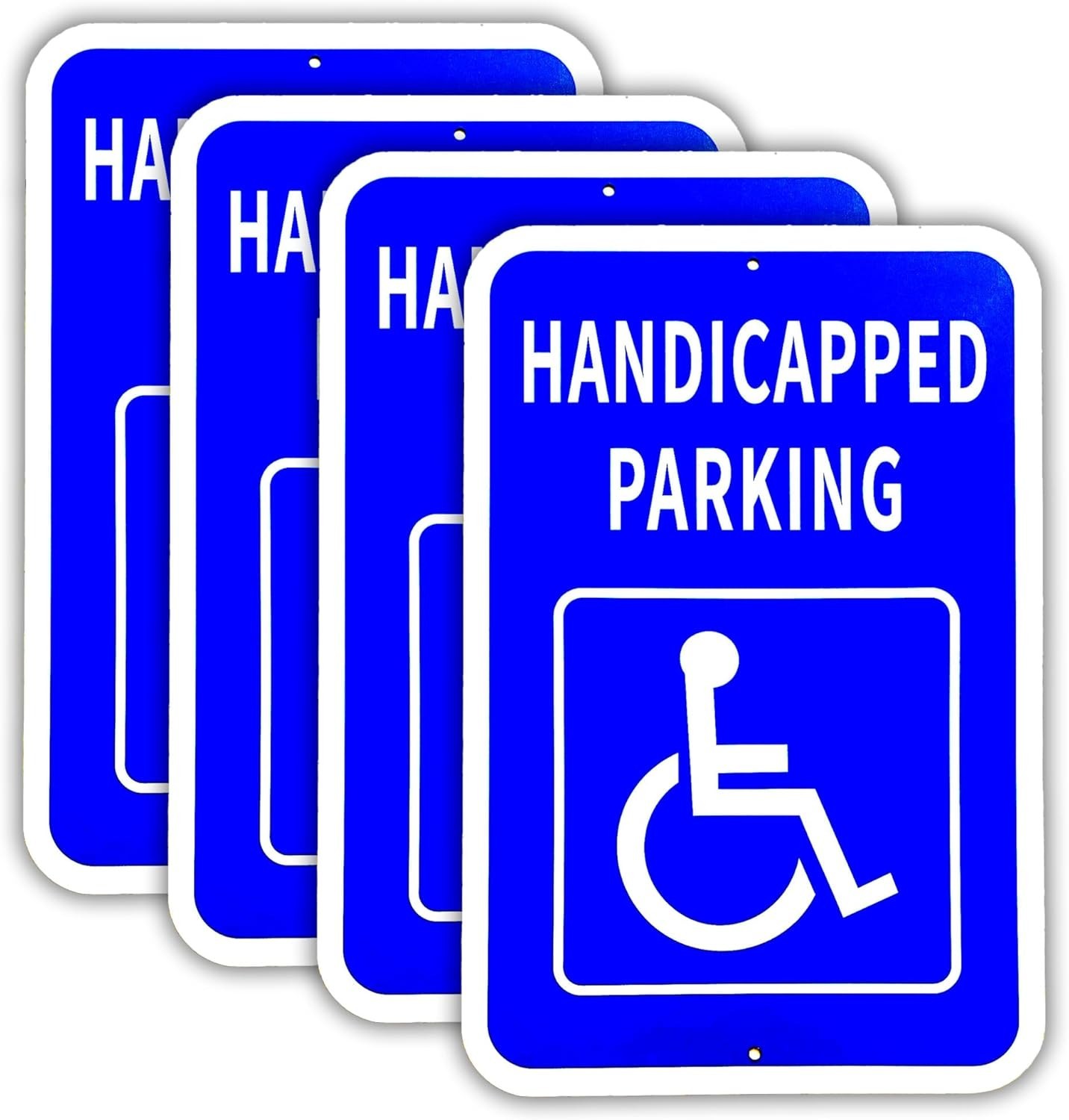 Handicap Parking Sign Handicap Signs for Parking Large 12 x 18 Inches .040 Al…