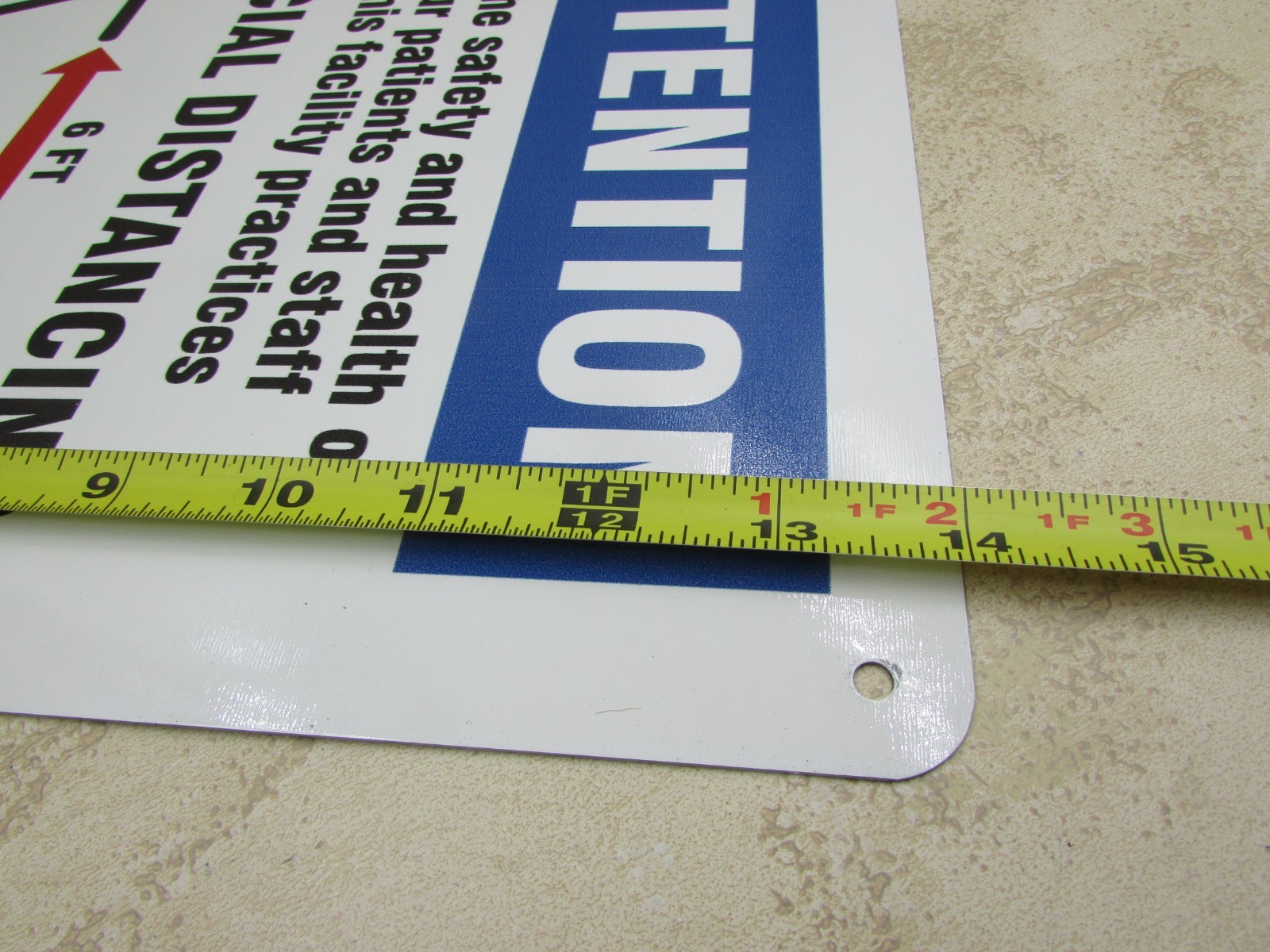 Social Distancing Maintain A Safe Distance From Each Aluminum Metal Sign 10 X 14