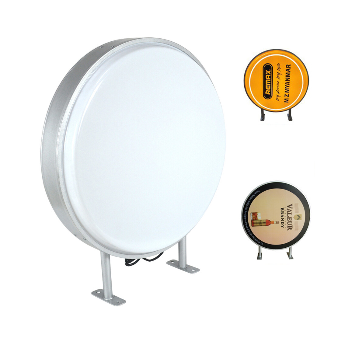 20″ Round LED Light Box / Circular Projecting Lightbox Plain Blanks