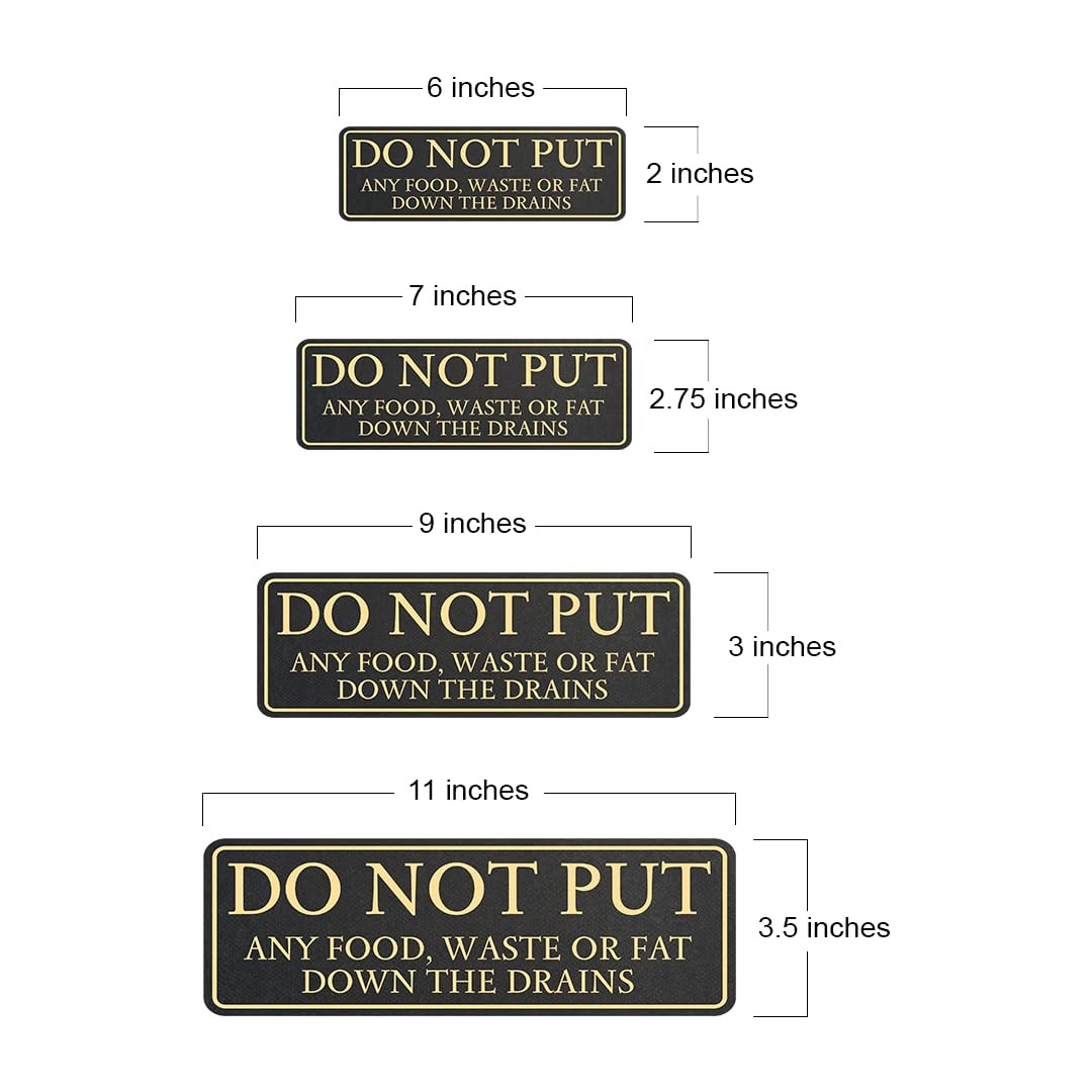 Standard Plus Do Not Put Any Food, Waste or Fat Down The Drains