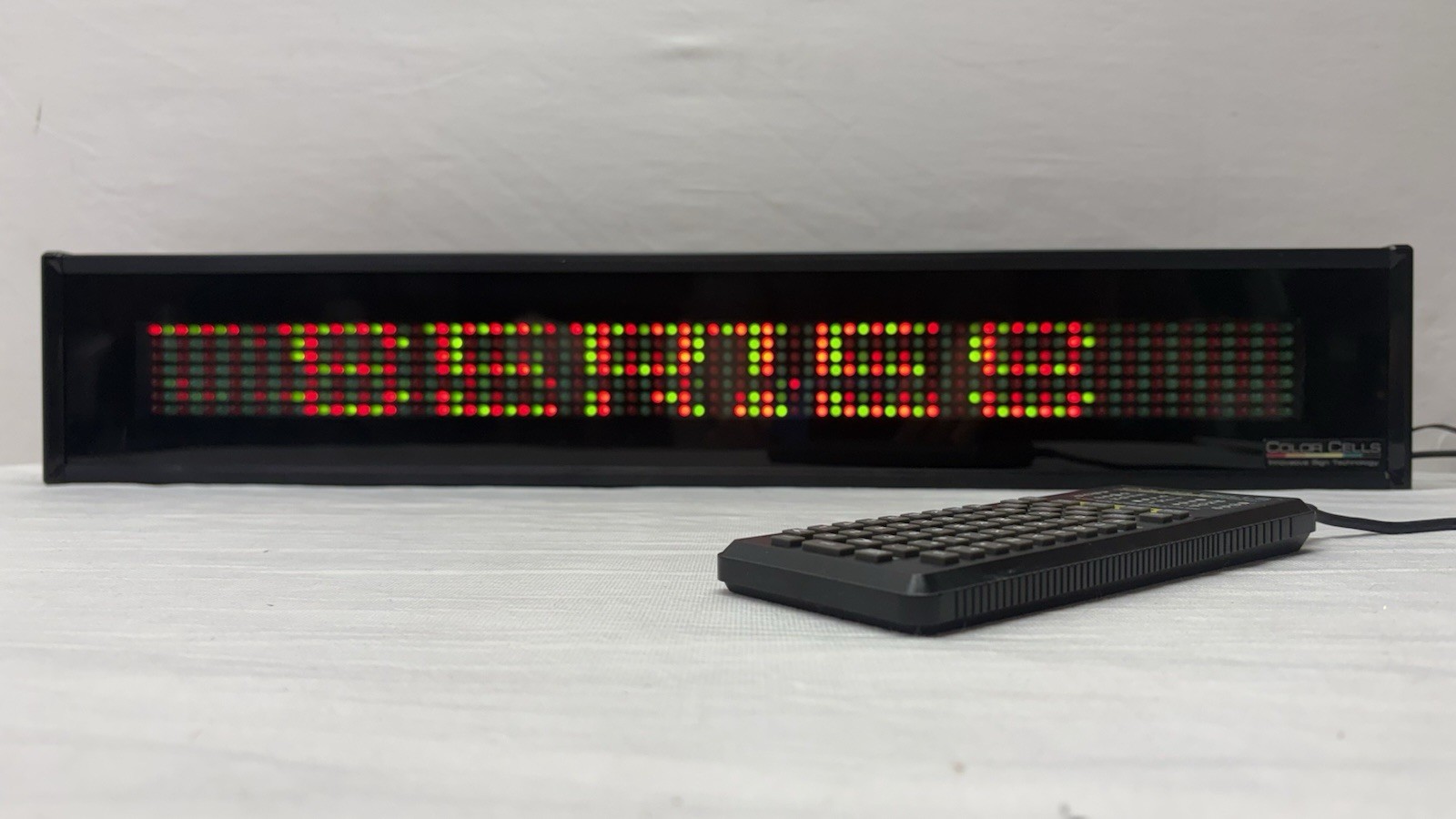 Vintage Color Cells LED Moving Message Sign CC784 Seville Classics Remote Power