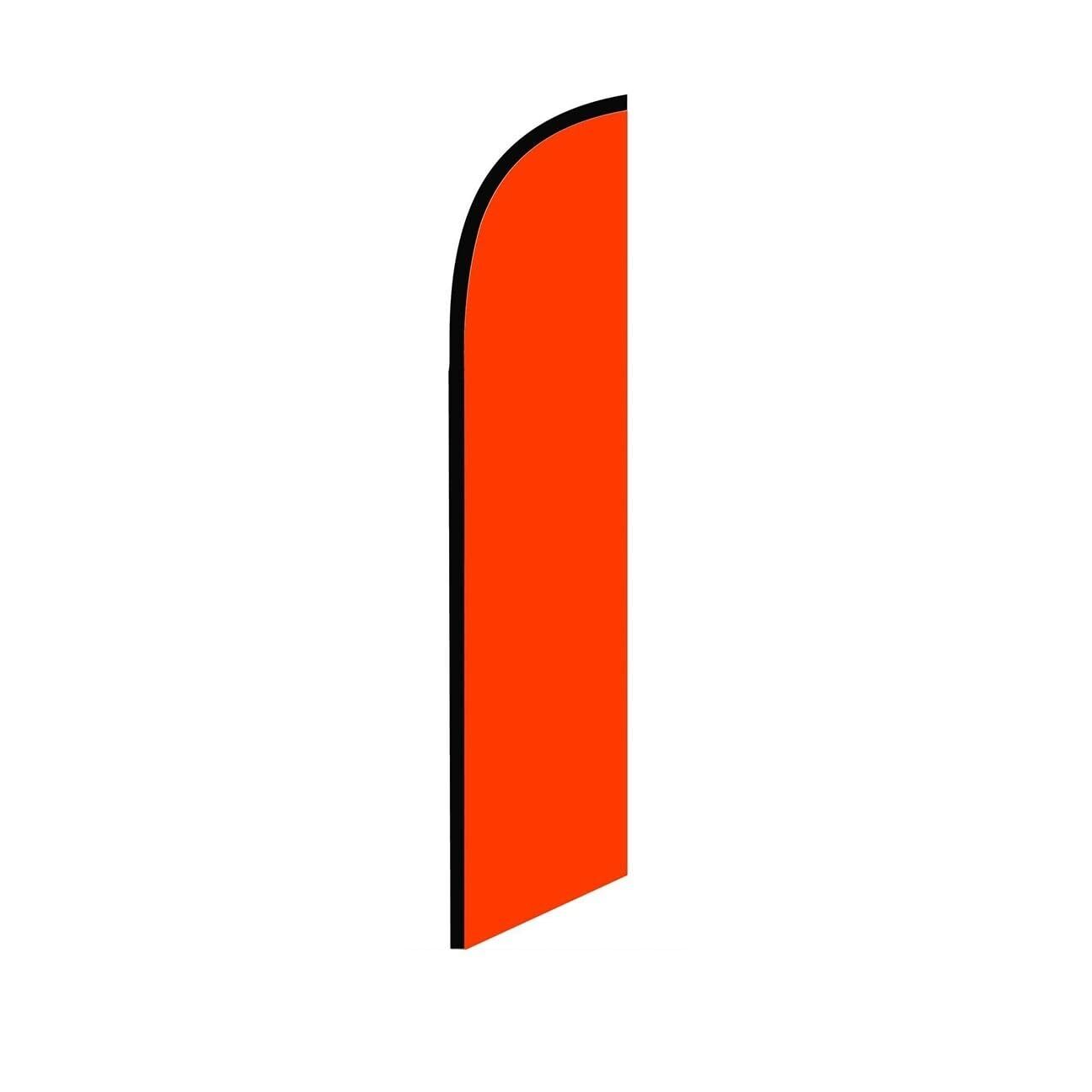 Solid Light Orange Swooper Flutter Feather Flag | 3ft W x 11.5ft Tall